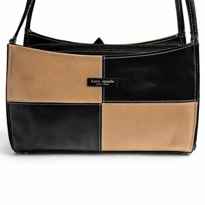 Kate Spade New York Black Tan Colorblock Shoulder Bag Purse (See Description)